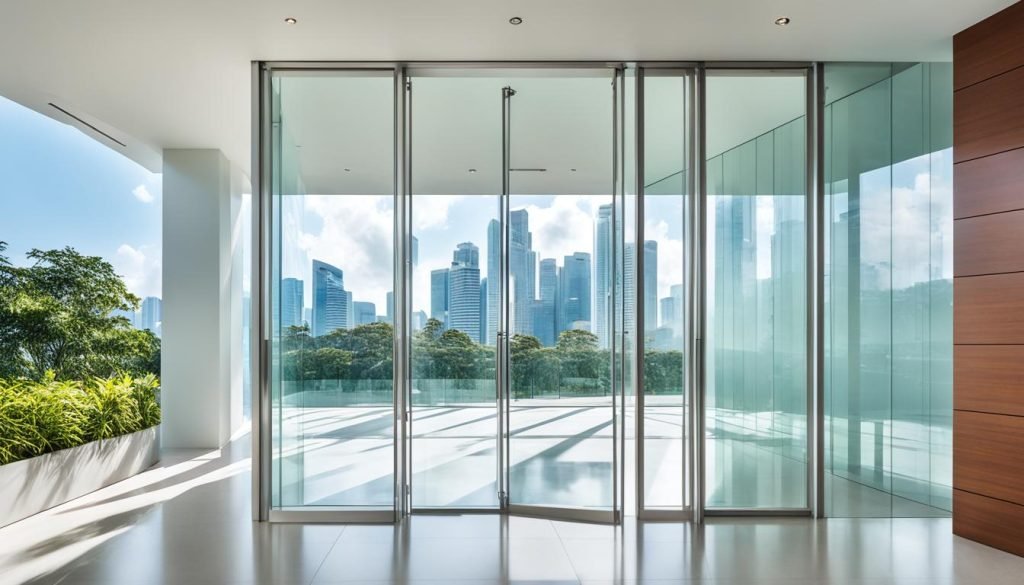 aluminium frame glass door