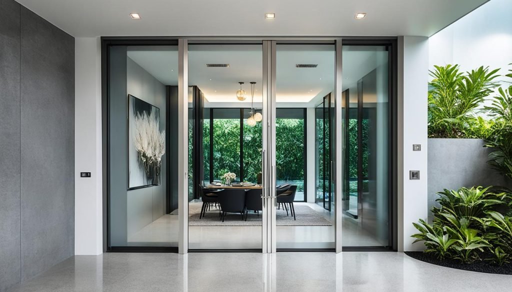 aluminium glass door