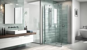 bathroom glass door