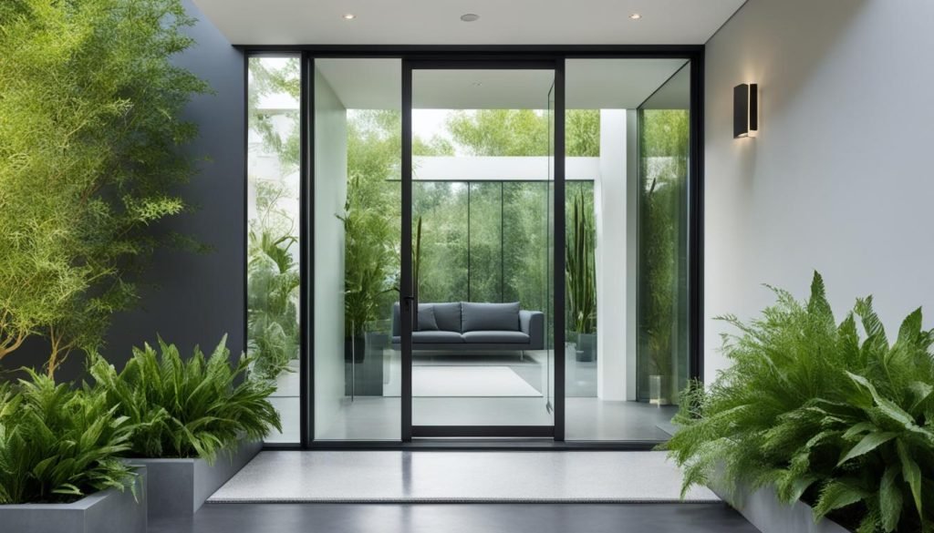 clear glass door for home