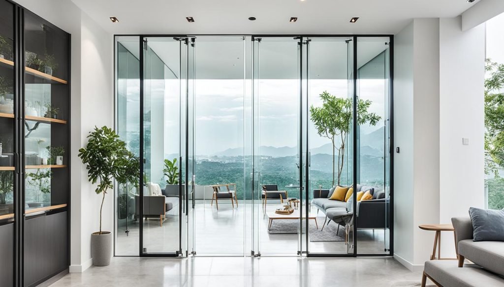 clear glass door installation singapore