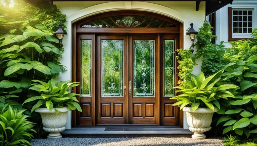 cottage front doors with glass