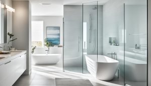 frameless glass bathroom door