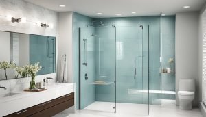 frameless glass shower door
