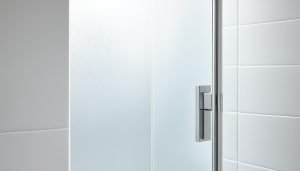 frosted glass toilet door