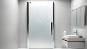 frosted glass toilet door
