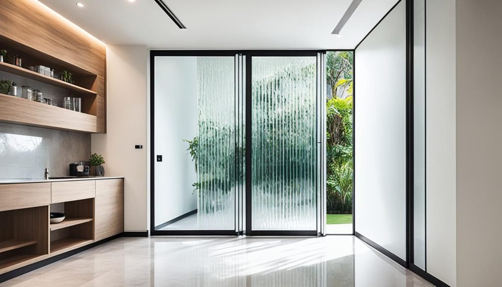 glass panel door