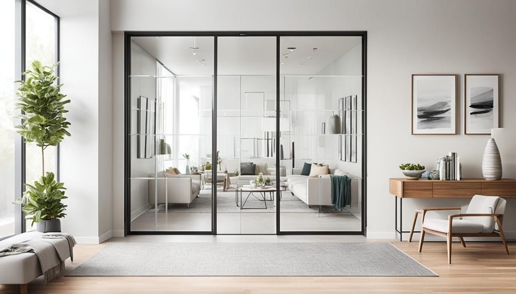 glass swing door