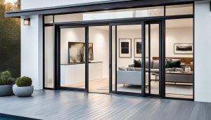 high quality aluminium frame glass door