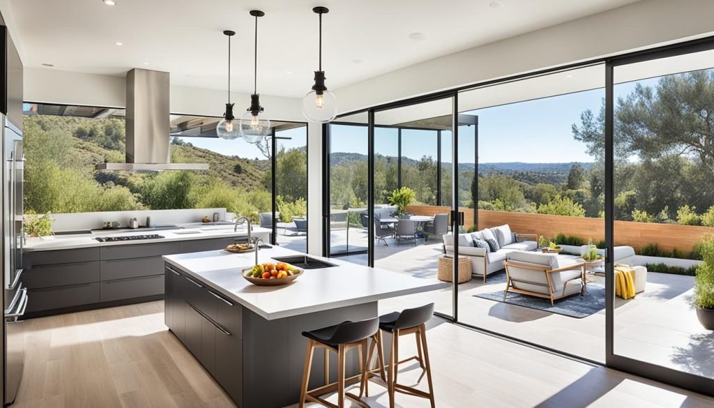 kitchen and patio glass doors