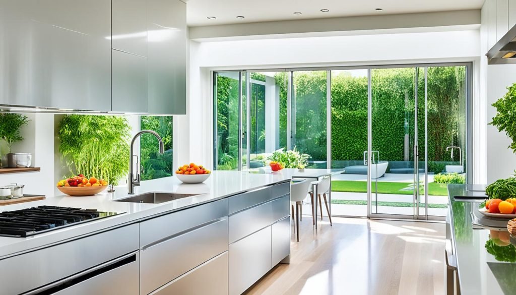 kitchen sliding glass door