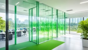 low-E glass door