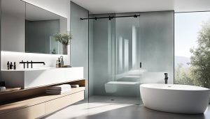 sliding glass toilet door