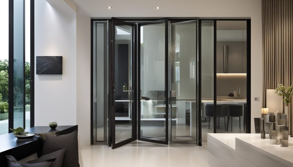 tempered glass door