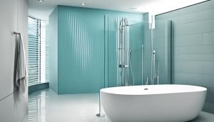 Curved glass shower screen