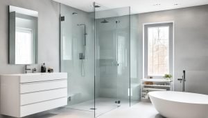 Frameless glass shower screen