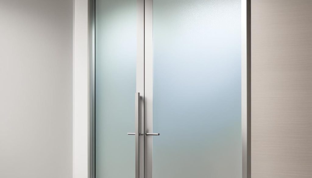 Frosted glass entry door