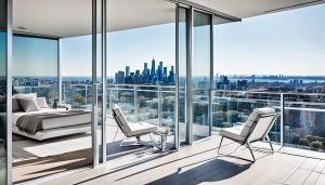 Sliding glass doors for balconies