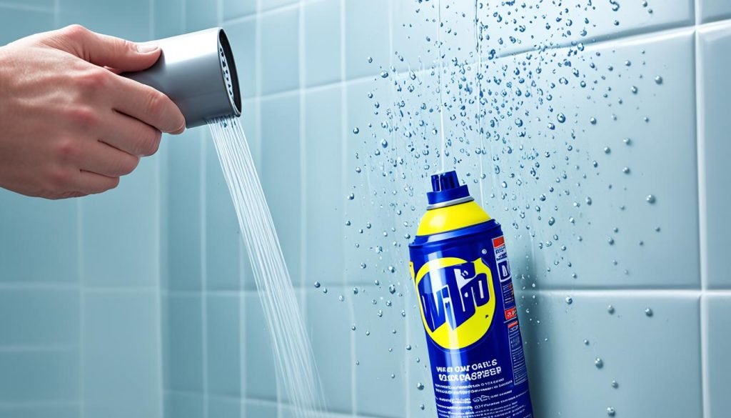 WD-40 for shower glass cleaning