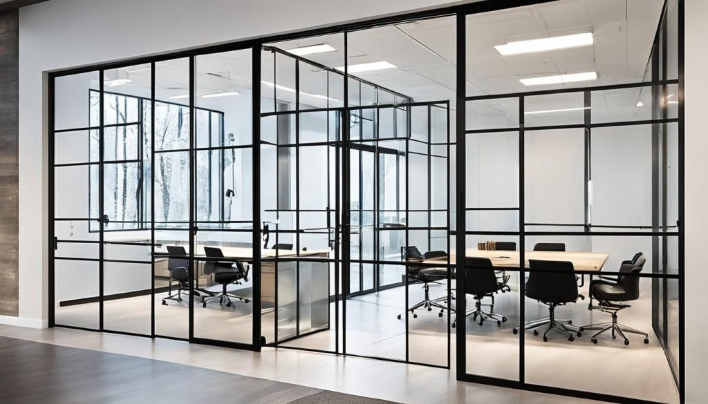 commercial double glass doors