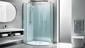 curved glass shower screen