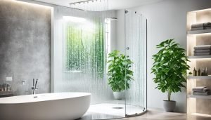 curved glass shower screen