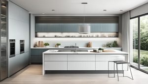 fluted glass cabinets