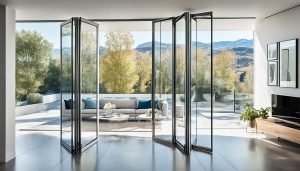 folding door glass panel