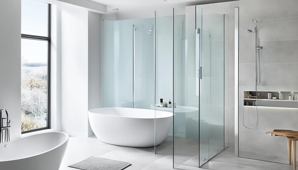 folding glass shower screen