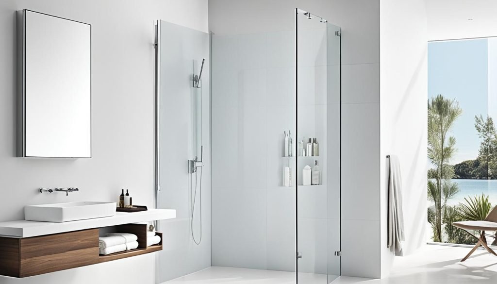 folding glass shower screen