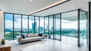 frameless folding glass door singapore