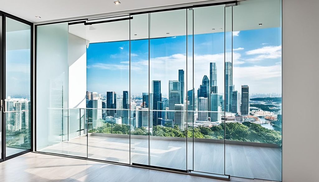 frameless sliding glass door singapore