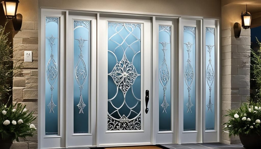 frosted glass entry door