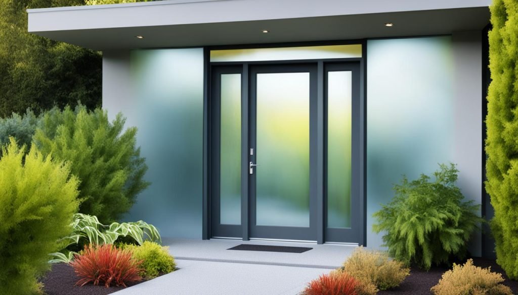 frosted glass entry doors