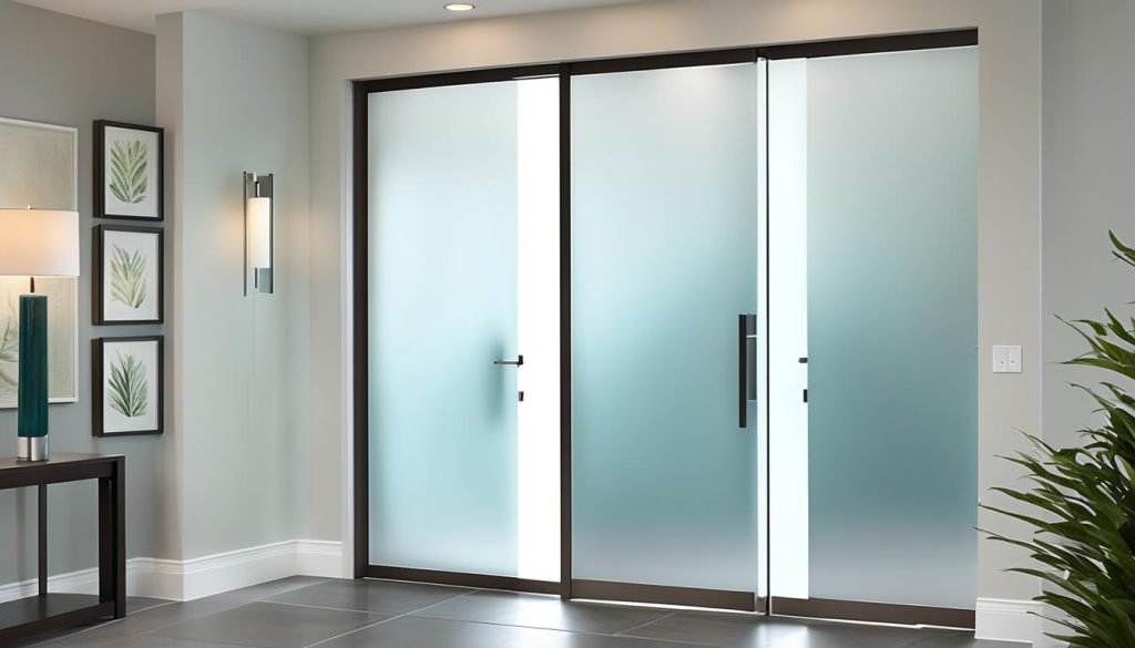 frosted glass entry doors