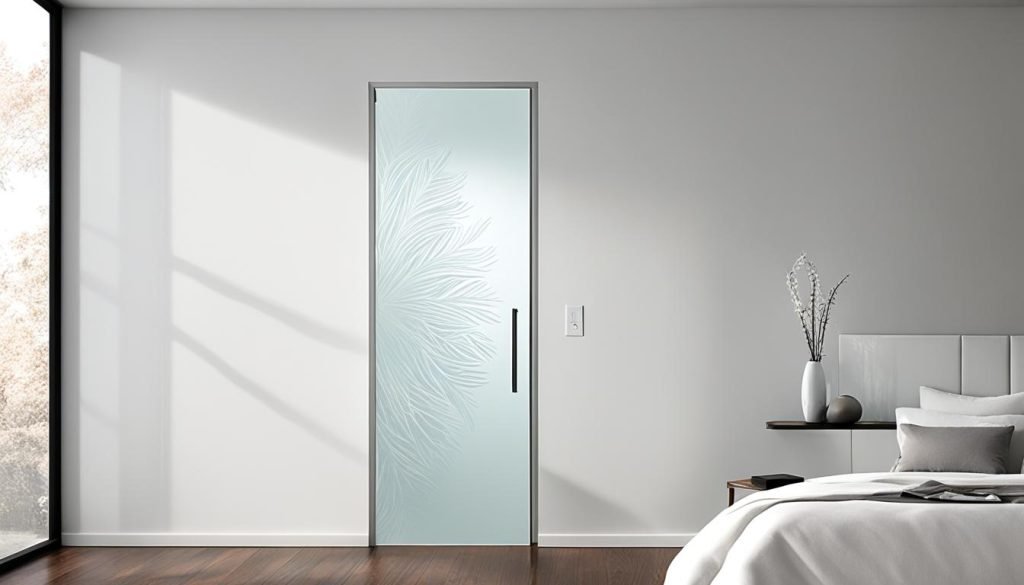 frosted glass panel door