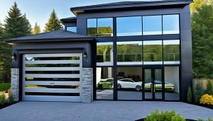 mirror glass garage doors