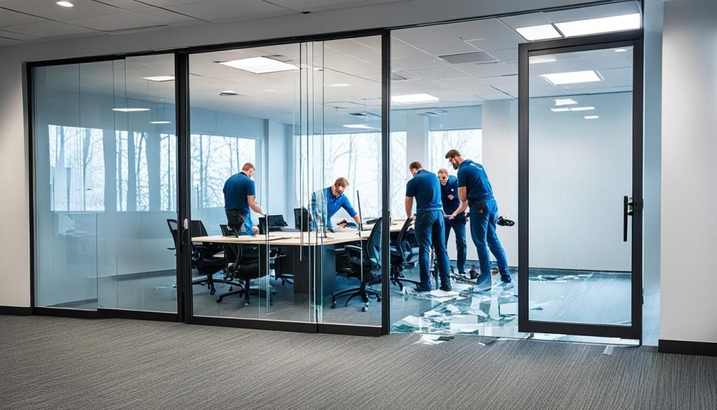 office glass door replacement