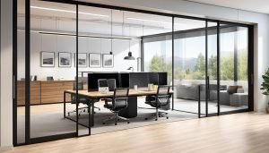 sliding glass office doors