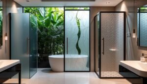 bathroom glass doors