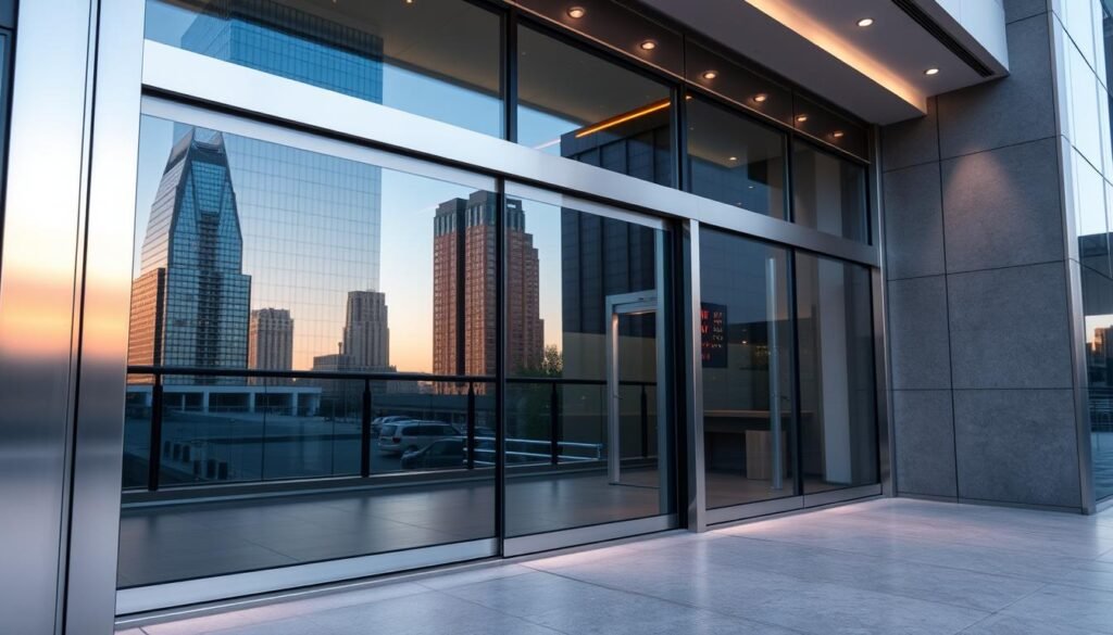 commercial glass sliding door