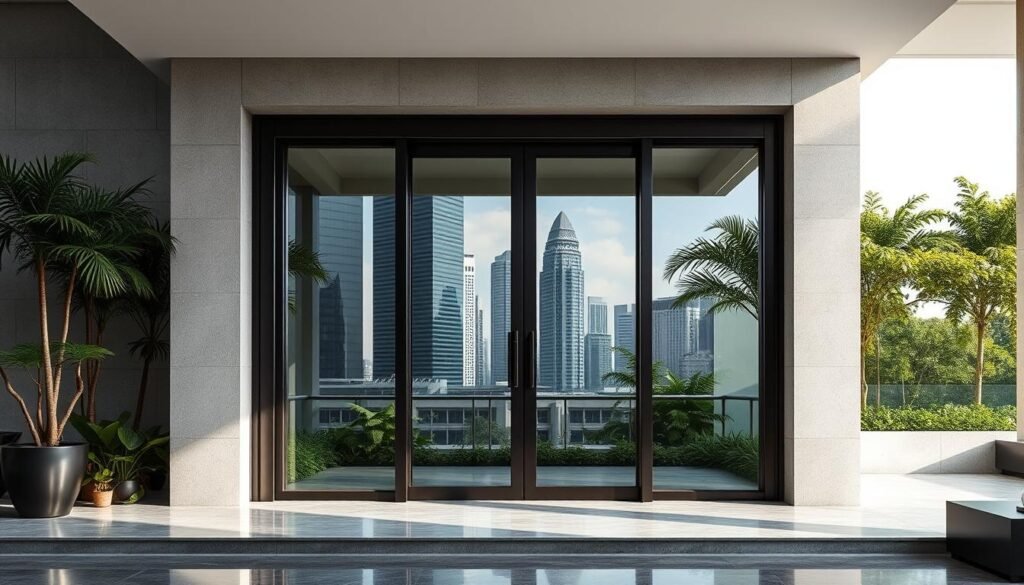 commercial sliding glass door