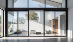 game-changing design of internal frameless glass sliding doors