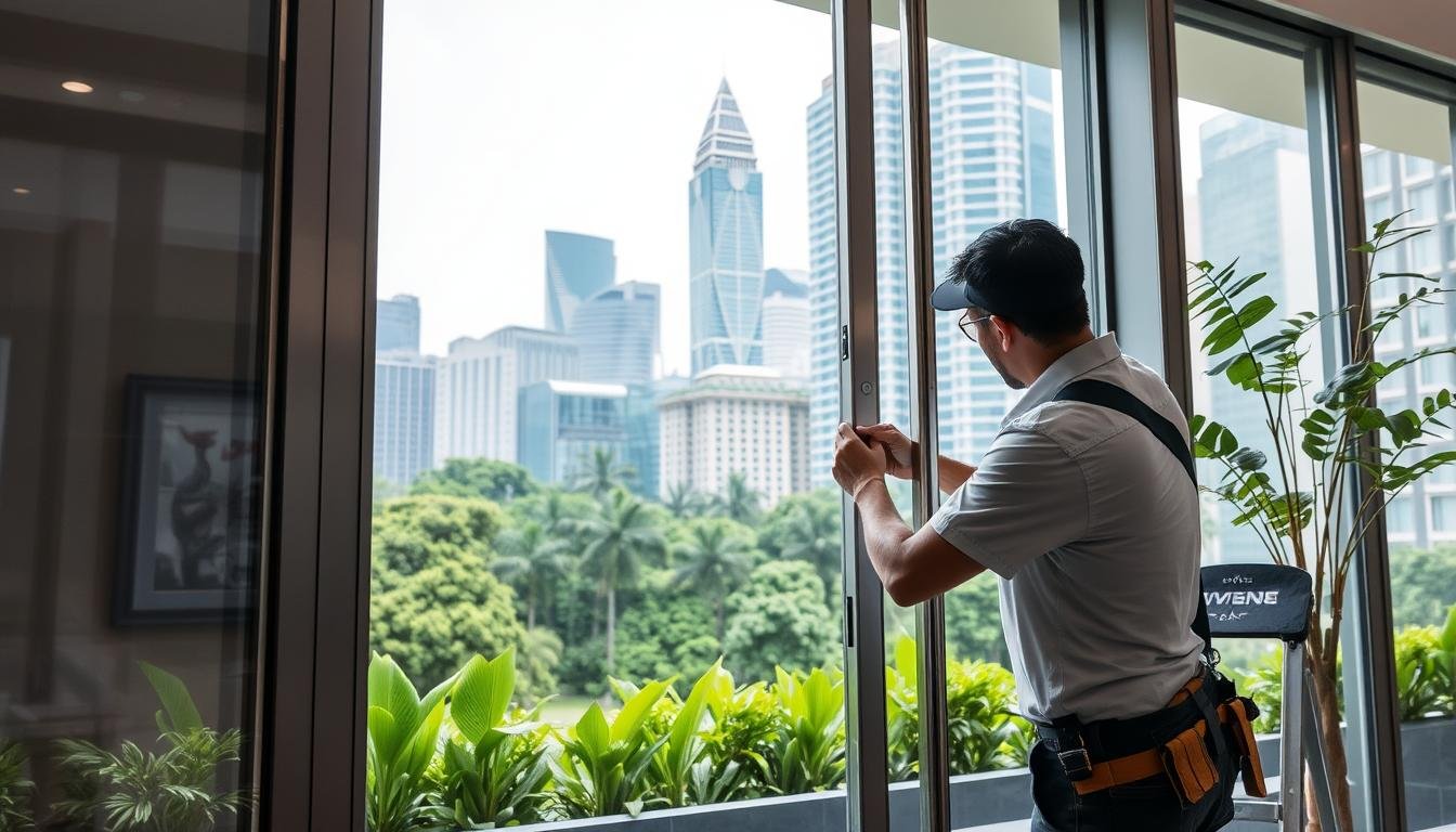 View of Top Glass Door Contractor Services in Singapore