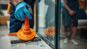 glass door repair process