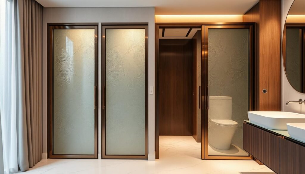 glass toilet door