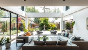 indoor-outdoor living enhanced by frameless glass sliding doors