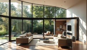 natural light with curved glass designs