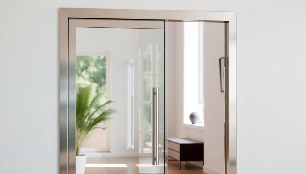 semi transparent glass door