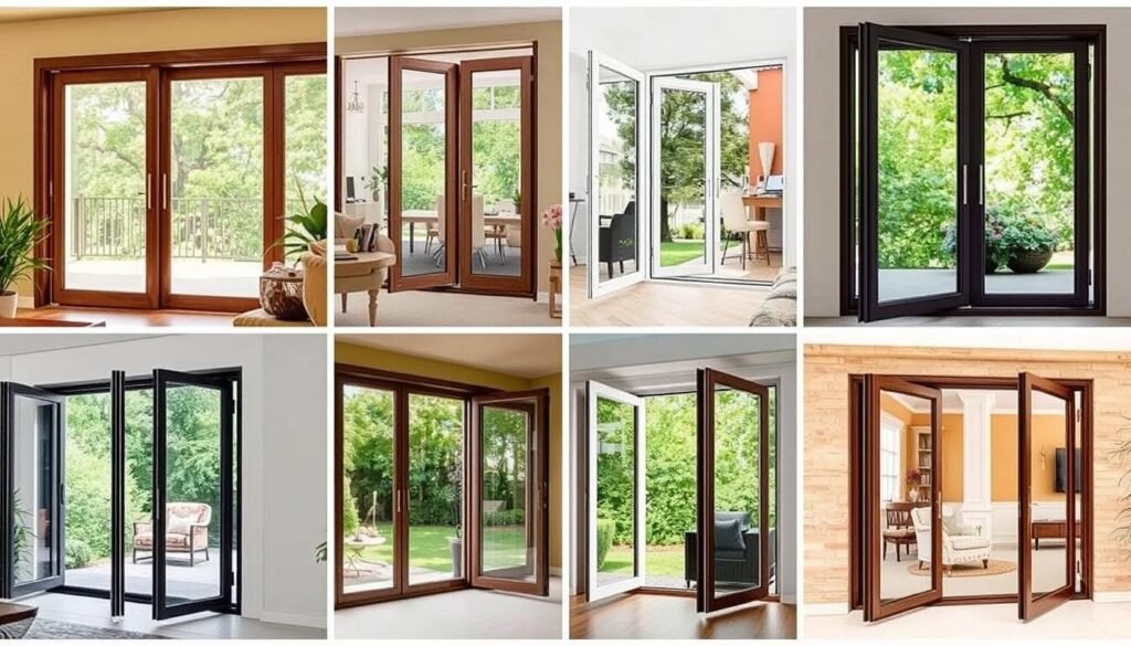 types of bi fold glass doors